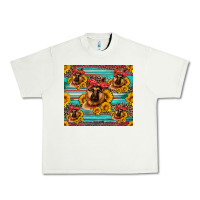 Pistachio german shepherd with sunflowers Urban Heavy Tee - Artiststas