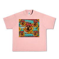 Salmon german shepherd with sunflowers Urban Heavy Tee - Artiststas