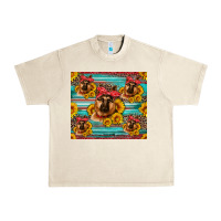 Sandshell german shepherd with sunflowers Urban Heavy Tee - Artiststas