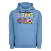 Pigment Pebble Blue a lot can happen in 3 days Urban Hoodie - MaliasSmallBusiness
