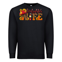 Black firefighter wife with hat sunflowers Premium Sweatshirt - HRA Design Shop