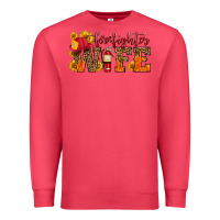 Cardinal firefighter wife with hat sunflowers Premium Sweatshirt - HRA Design Shop