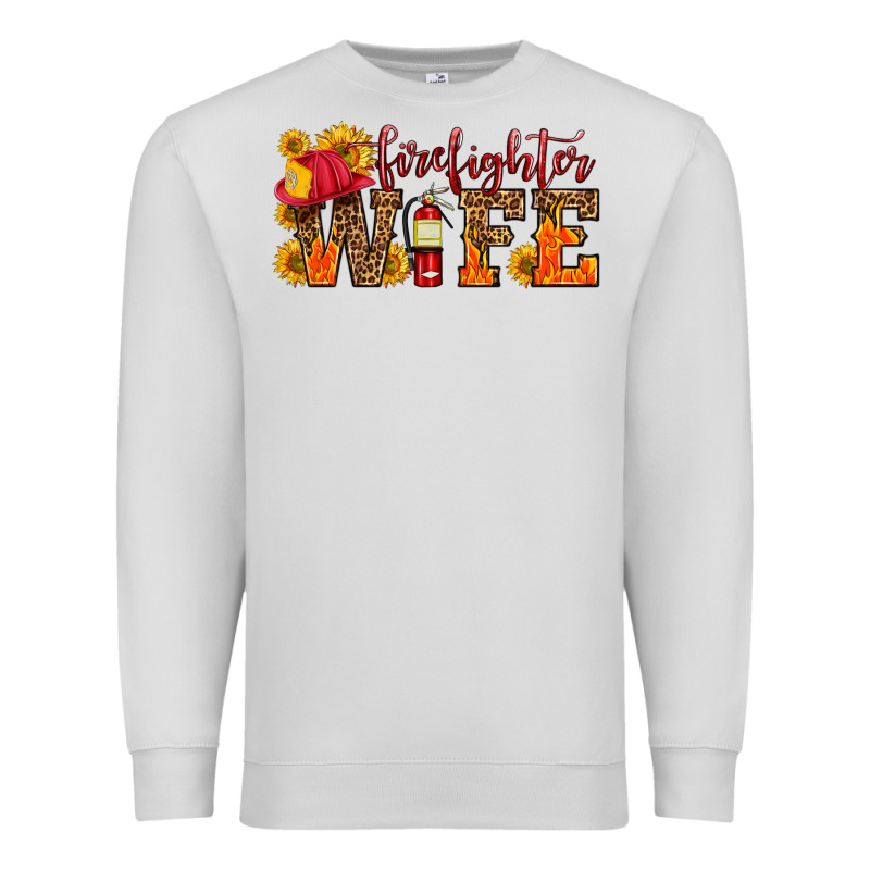 Firefighter Wife With Hat Sunflowers Premium Sweatshirt by HRA Design Shop | Teevron