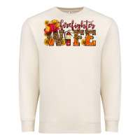 Sandshell firefighter wife with hat sunflowers Premium Sweatshirt - HRA Design Shop