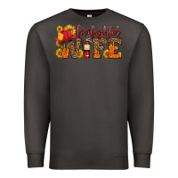 Smoke firefighter wife with hat sunflowers Premium Sweatshirt - HRA Design Shop