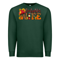 Sports Green firefighter wife with hat sunflowers Premium Sweatshirt - HRA Design Shop