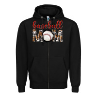 Black baseball mom Zipper Hoodie - texasbilliewilder