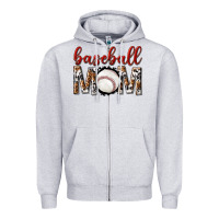 Heather Grey baseball mom Zipper Hoodie - texasbilliewilder