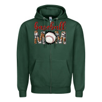 Sports Green baseball mom Zipper Hoodie - texasbilliewilder