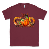 Burgundy With God All Thing Are Possible Classic Tee - RanaPortraitStore