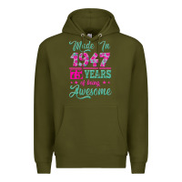 Army Green made in 1947, 75 years of being awesome kopya Premium Hoodie - Jasminsmagicworld