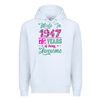 White made in 1947, 75 years of being awesome kopya Premium Hoodie - Jasminsmagicworld