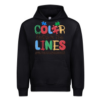 Black color outside the lines autism awareness Urban Hoodie - MaliasSmallBusiness