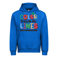 Cobalt color outside the lines autism awareness Urban Hoodie - MaliasSmallBusiness