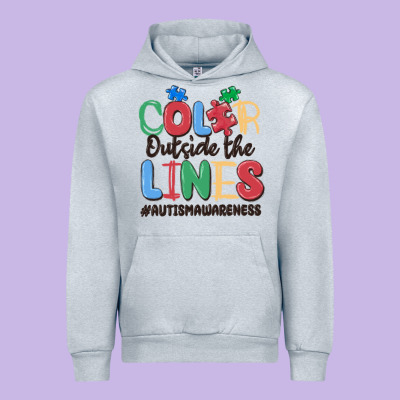 Color Outside The Lines Autism Awareness Urban Hoodie Designed By Maliassmallbusiness