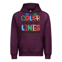 Mauve Wine color outside the lines autism awareness Urban Hoodie - MaliasSmallBusiness
