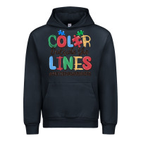 Navy color outside the lines autism awareness Urban Hoodie - MaliasSmallBusiness