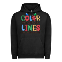 Pigment Black color outside the lines autism awareness Urban Hoodie - MaliasSmallBusiness