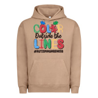 Pigment Burro color outside the lines autism awareness Urban Hoodie - MaliasSmallBusiness