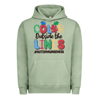 Pigment Oil Green color outside the lines autism awareness Urban Hoodie - MaliasSmallBusiness
