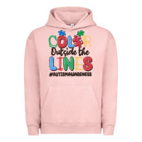 Pigment Salmon color outside the lines autism awareness Urban Hoodie - MaliasSmallBusiness