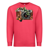 Cardinal floral eucalyptus film roll vintage camera Premium Sweatshirt - FaDigitalArtStudio