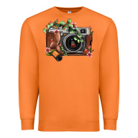 Carrot floral eucalyptus film roll vintage camera Premium Sweatshirt - FaDigitalArtStudio