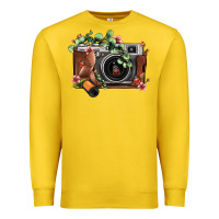 Lemon floral eucalyptus film roll vintage camera Premium Sweatshirt - FaDigitalArtStudio
