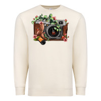 Sandshell floral eucalyptus film roll vintage camera Premium Sweatshirt - FaDigitalArtStudio
