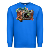 True Royal floral eucalyptus film roll vintage camera Premium Sweatshirt - FaDigitalArtStudio