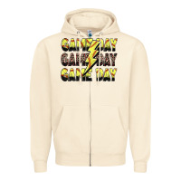 Sandshell game day game day softball lightning bolt Zipper Hoodie - Zillion Design Studio