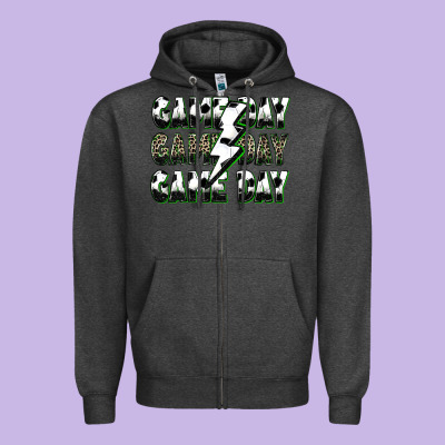 Game Day Game Day Soccer Lightning Bolt Zipper Hoodie Designed By Zillion Design Studio