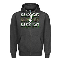 Charcoal Heather game day game day soccer lightning bolt Zipper Hoodie - Zillion Design Studio