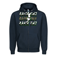 Navy game day game day soccer lightning bolt Zipper Hoodie - Zillion Design Studio