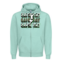 Seafoam game day game day soccer lightning bolt Zipper Hoodie - Zillion Design Studio