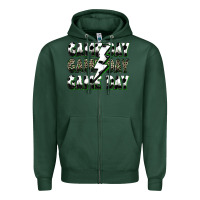 Sports Green game day game day soccer lightning bolt Zipper Hoodie - Zillion Design Studio