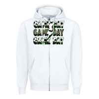 White game day game day soccer lightning bolt Zipper Hoodie - Zillion Design Studio