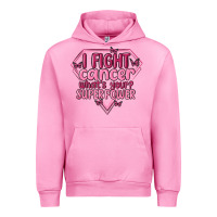 Fuchsia Pink i fight cancer whats your super power Urban Hoodie - MaliasSmallBusiness