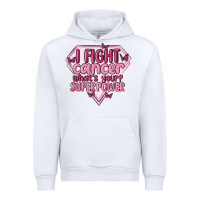 White i fight cancer whats your super power Urban Hoodie - MaliasSmallBusiness