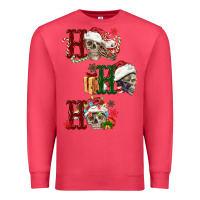Cardinal ho ho ho skull Premium Sweatshirt - FaDigitalArtStudio