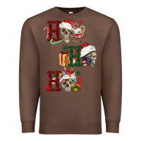 Chestnut ho ho ho skull Premium Sweatshirt - FaDigitalArtStudio