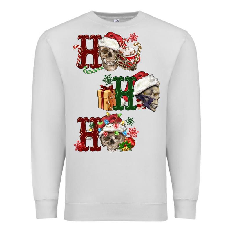 Ho Ho Ho Skull Premium Sweatshirt by FaDigitalArtStudio | Teevron