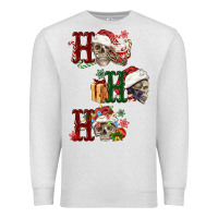 Oatmeal Heather ho ho ho skull Premium Sweatshirt - FaDigitalArtStudio