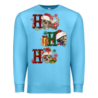 Ocean Blue ho ho ho skull Premium Sweatshirt - FaDigitalArtStudio
