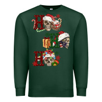 Sports Green ho ho ho skull Premium Sweatshirt - FaDigitalArtStudio
