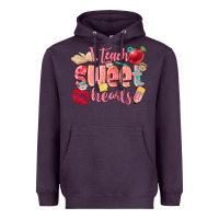 Plum i teach sweet hearts valentine's day teacher Heavyweight Hoodie - FaDigitalArtStudio