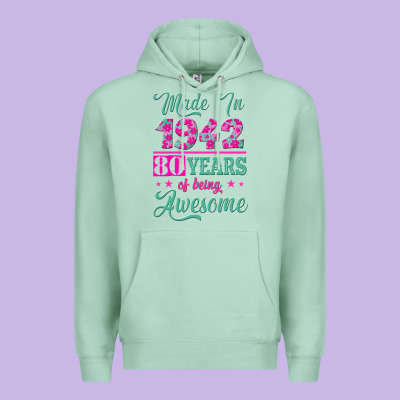 Made In 1942, 80 Years Of Being Awesome Kopya Premium Hoodie Designed By Jasminsmagicworld
