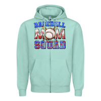Seafoam baseball mom squad Zipper Hoodie - texasbilliewilder