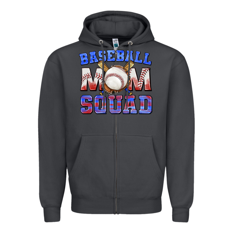 Baseball Mom Squad Zipper Hoodie by texasbilliewilder | Teevron