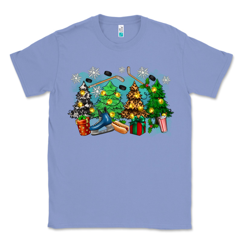 Christmas Trees With Hockey Classic Tee by Zillion Design Studio | Teevron